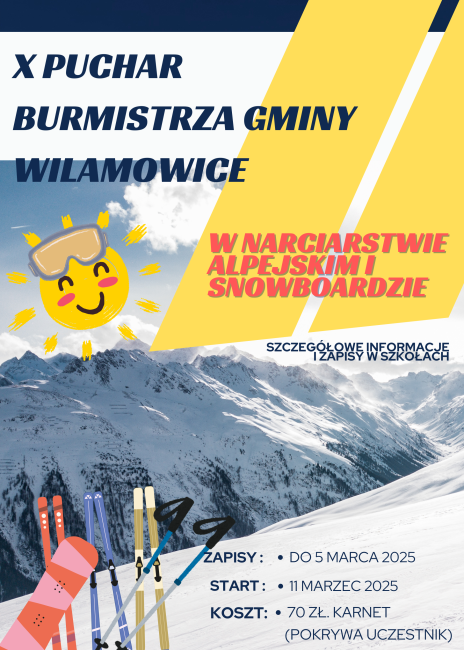 Zawody narciarskie i snowboardowe dla uczniów Szkół Podstawowych z Gminy Wilamowice - Wisła Siglany 11.03.2025r.